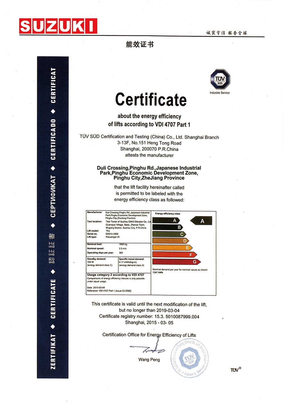 Certificate